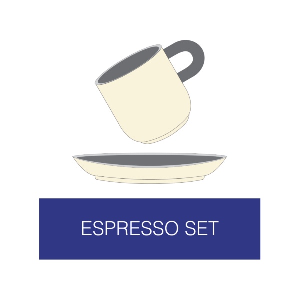 Espresso set: Bộ ly, tách cà phê Espresso  - 40ml