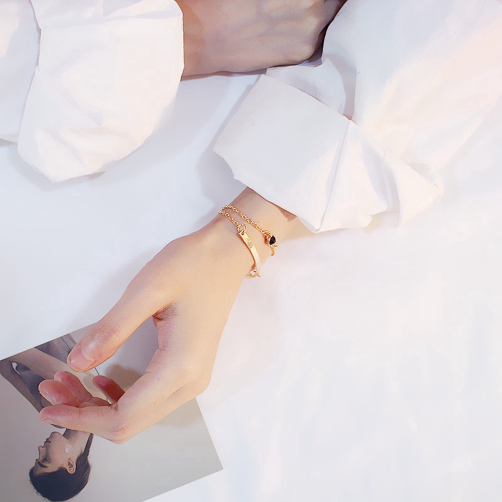 Vòng Đeo Tay Mạ Vàng Hình Mặt Cười Phong Cách Hàn Quốc Cho Nữ