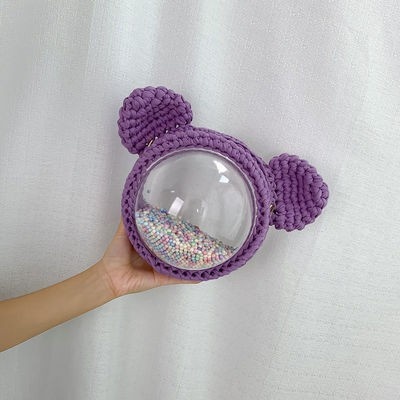 Túi đeo chéo nữ gấu mica trong suốt