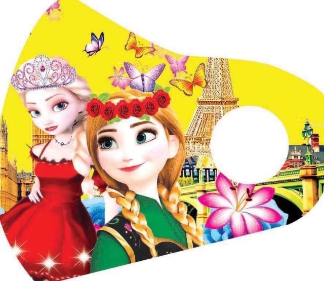 Set 10 khau trang trẻ em vải in 3D