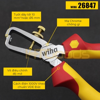 Kìm tuốt dây điện 1000v wiha 26847