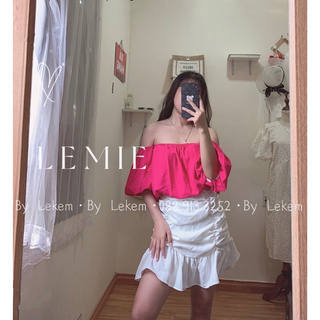 Sét Đồ Nữ ❤️ [ FREESHIP ] ❤️ Sét Áo Trễ Vai Mix Chân Váy Nhún Có Quần Trong - Ảnh Thật Shop Chụp ảnh ❤️