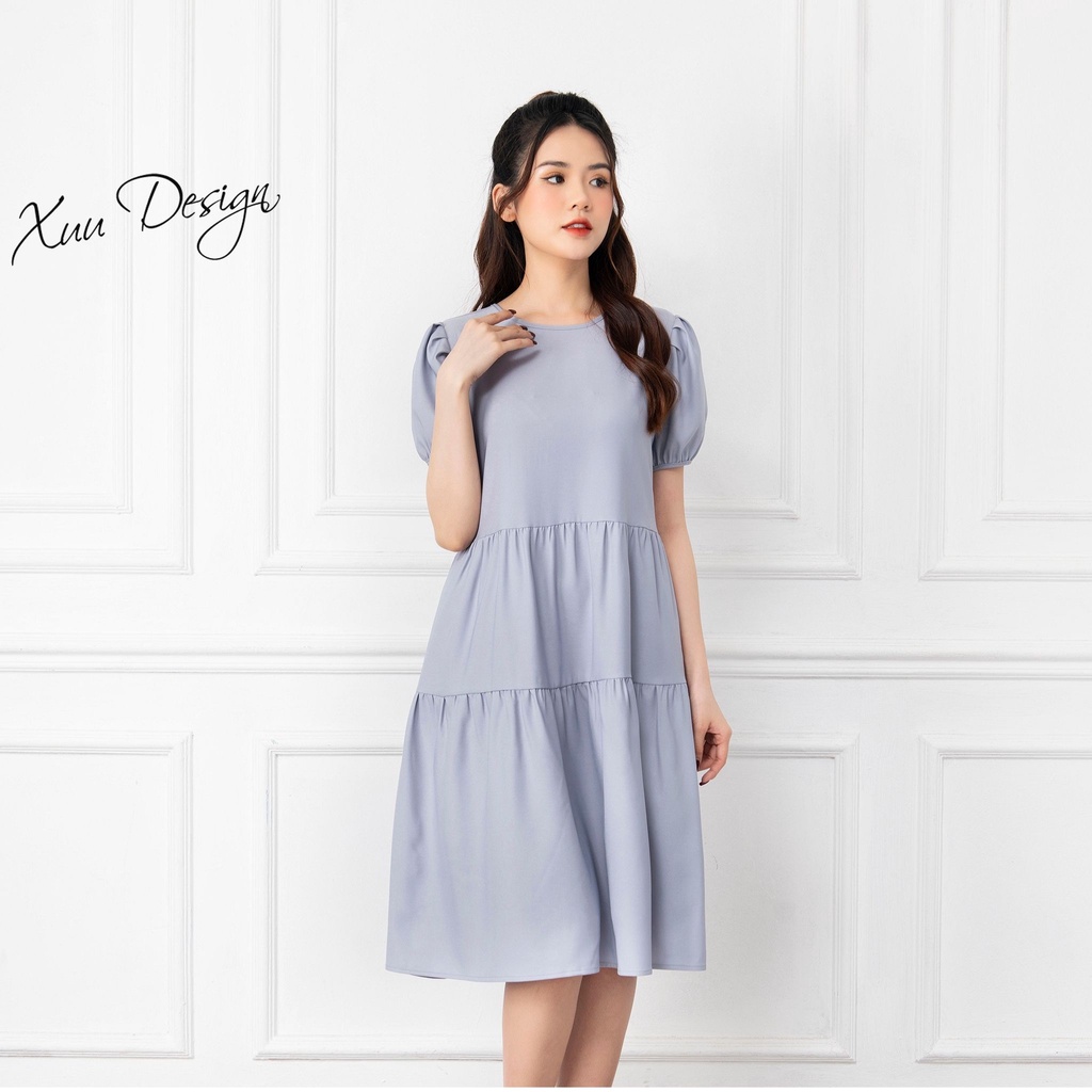 Váy suông nữ XUU kiểu dáng babydoll cộc tay - V01 | BigBuy360 - bigbuy360.vn
