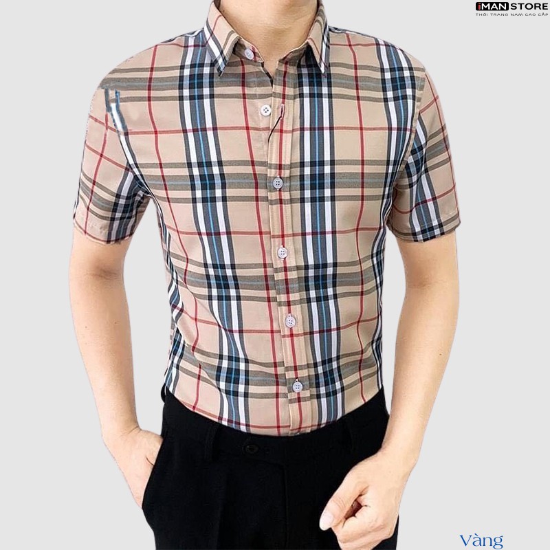 Áo Sơ Mi Nam Ngắn Tay BBR, Áo Sơ Mi Nam Hàn Quốc Công Sở Chất Vải Cao Cấp Bền Đẹp, Thoáng Mát