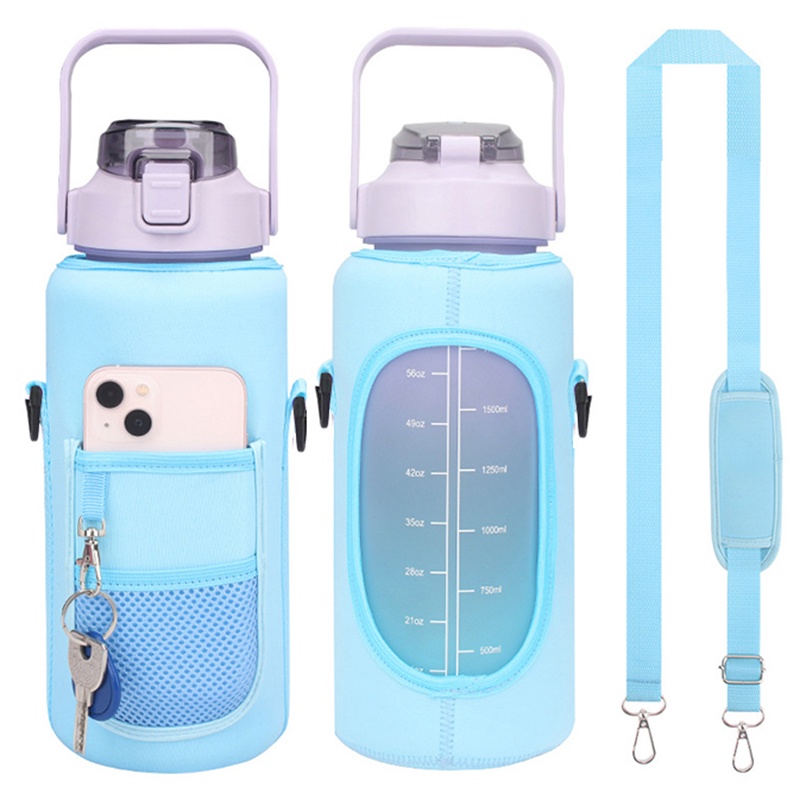 Vỏ Bọc Bình Nước Cách Nhiệt Chống Trượt Có Dây Đeo Thể Tích 2000ML