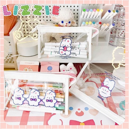 Túi Đựng Bút LIZZIE Trong Suốt - Túi Makeup - Phong Cô Gái Dễ Thương