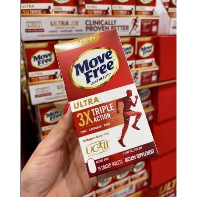 🏃🏻‍♂️🏃🏻‍♀️ Viên Uống Bổ Xương Move Free Joint Health Ultra Triple Action 75 Viên của Mỹ