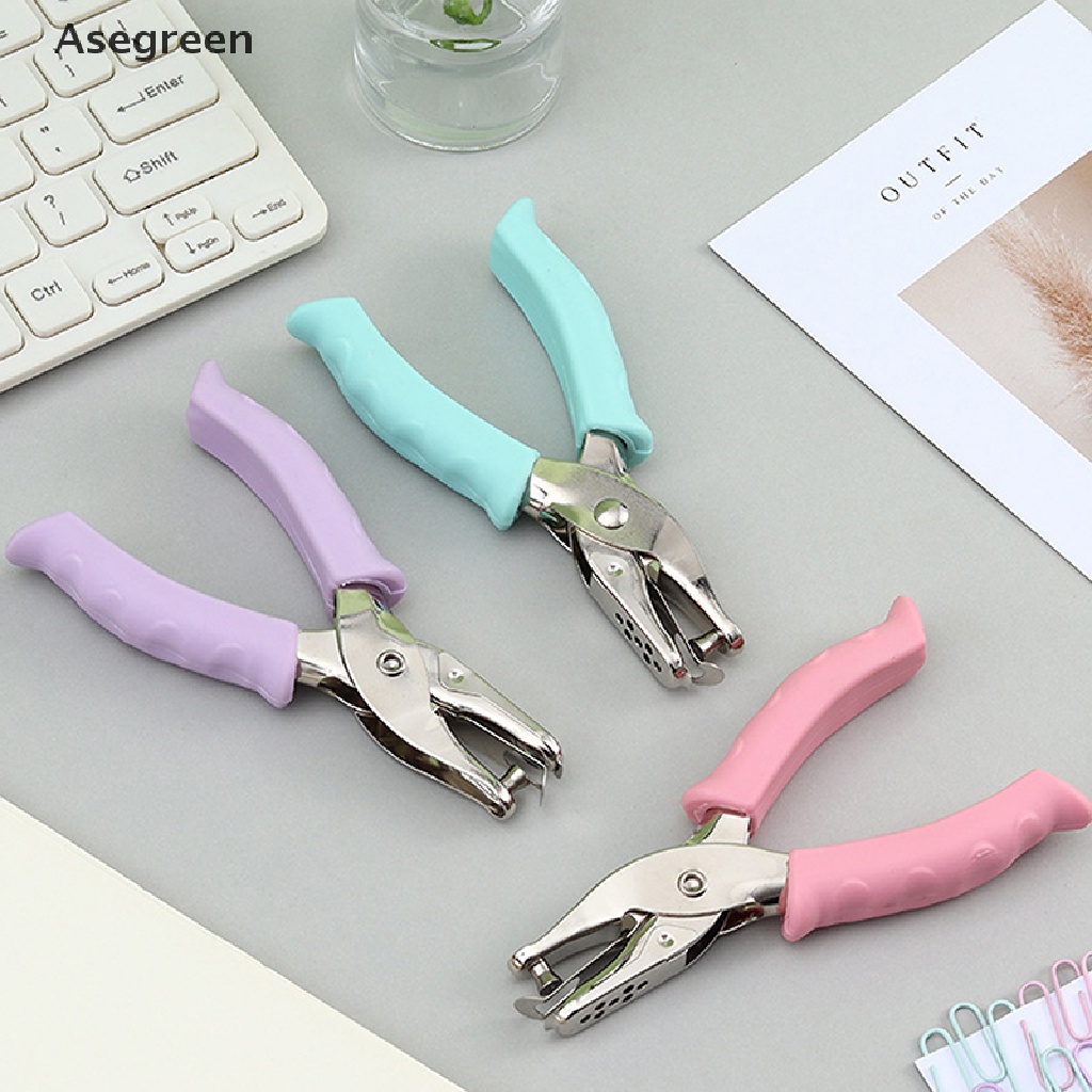 Dụng Cụ Đục Lỗ Giấy Cầm Tay Bằng Kim Loại Hình Tròn 6MM