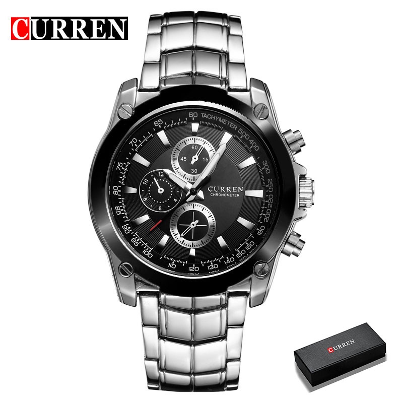 Đồng hồ quartz Curren 8025 chống thấm nước phong cách thể thao doanh nhân sang trọng thời trang cho nam