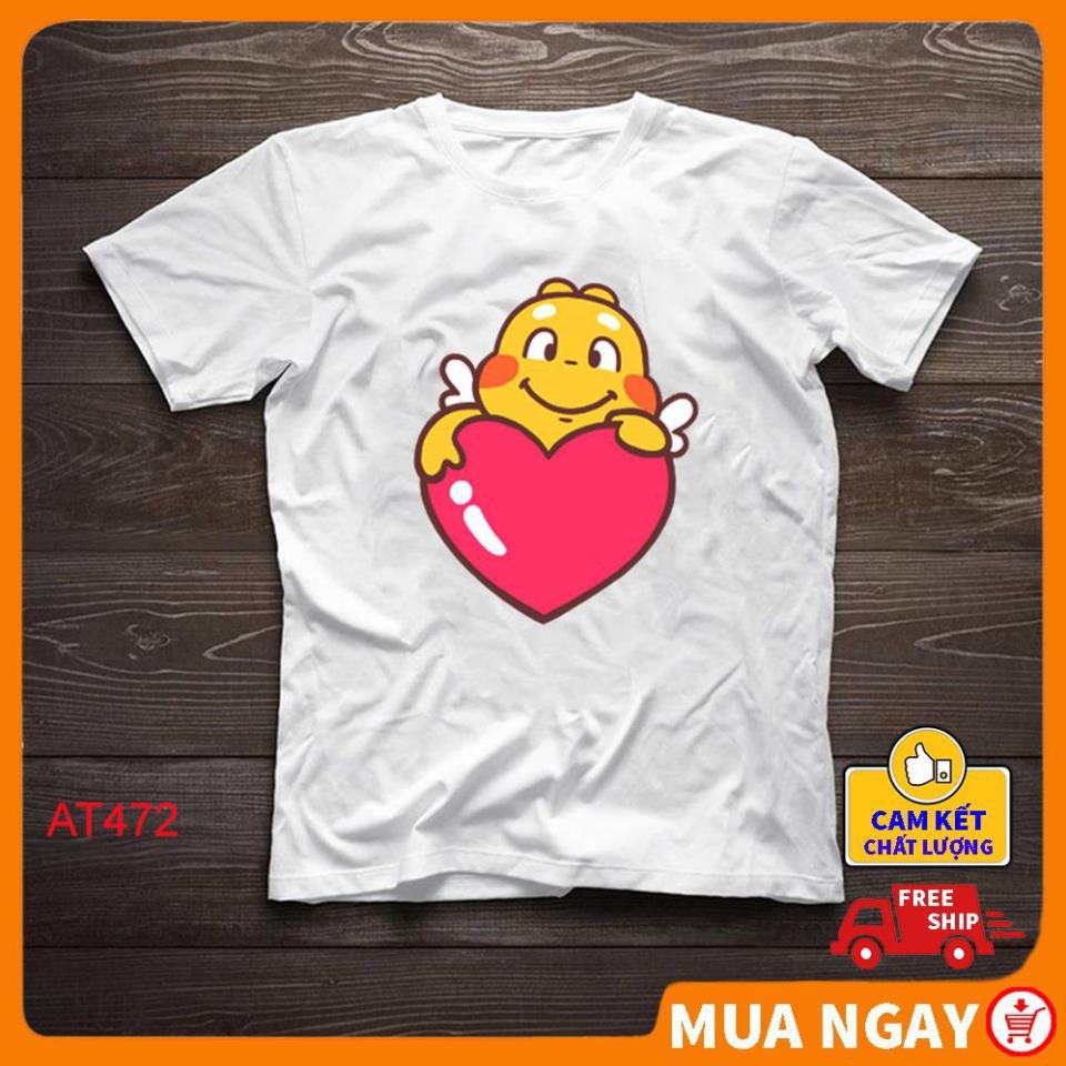 ÁO ĐÔI chất vải thun mềm mịn thoáng mát in hình RỒNG CON siêu dễ thương thấm hút mồ hôi KBE