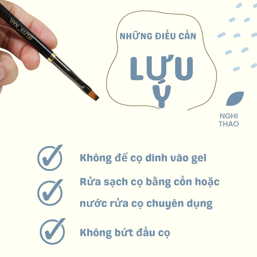 Cọ đắp gel móng đầu vuông Jeliva LADURA số 04