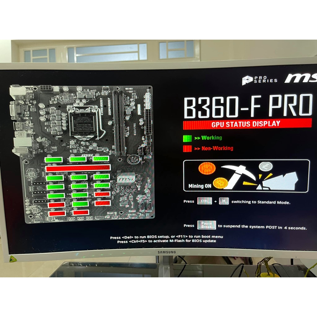 Maniboard B360 F Pro chuyên cày tiền số, và máy games đồ họa