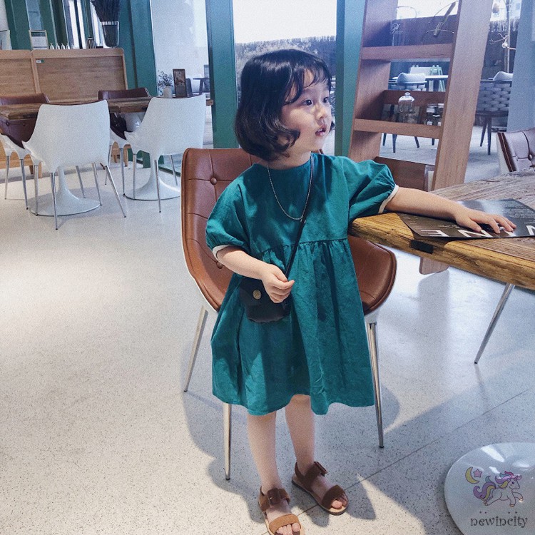 Đầm Bé Gái Đơn Giản Phong Cách Hàn Quốc