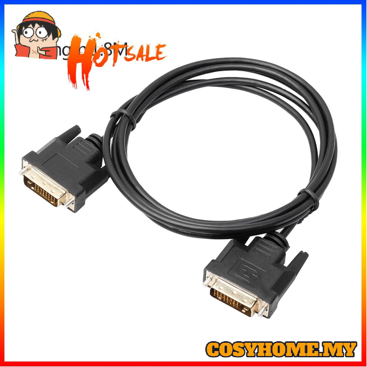 Dây Cáp Chuyển Đổi 1.8m / 3m / 5m Dvi D Sang Dvi-d Gold Male 24 + 1 Pin Dual Link Tv