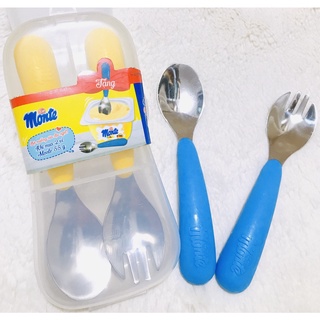 Set muỗng nia ăn dặm cho bé bằng inox quà tặng từ sữa.