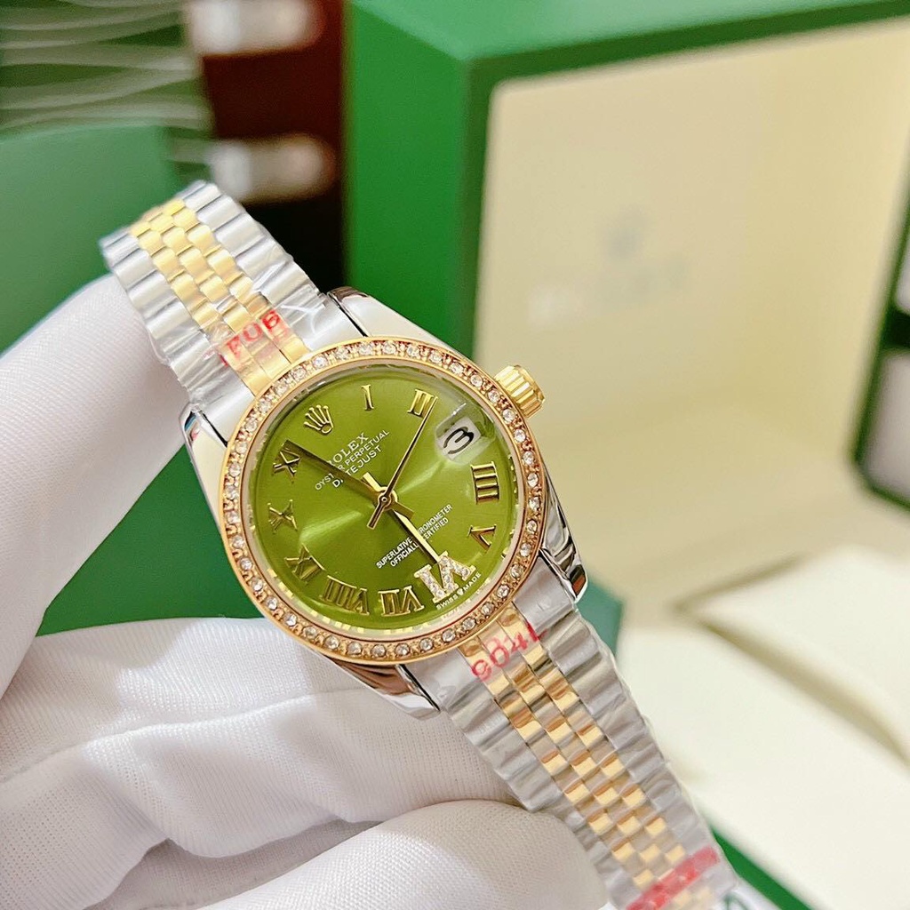 Đồng hồ Rolex nữ MÁY NHẬT size 32mm dây thép 904L đúc Không Gỉ Không bay màu CAO CẤP