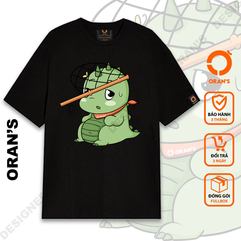 Áo thun khủng long ORANS tay lỡ áo đôi nam nữ Oversize chất COTTON 4C FULLBOX - ORAN'S Couple Tee