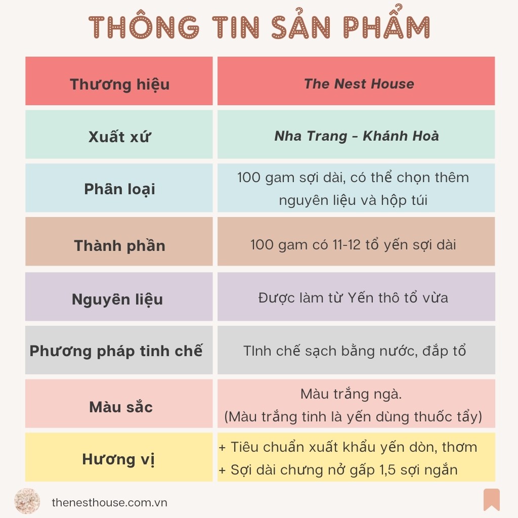 [HÀNG CÔNG TY] 100G tổ yến sào Khánh Hoà Nha Trang tinh chế sợi dài loại 1 - yến xào tự nhiên cao cấp The Nest House