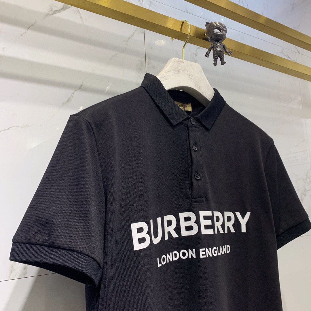 Burberr Áo thun cotton tay ngắn in logo  thời trang dành cho nam 2020 polo