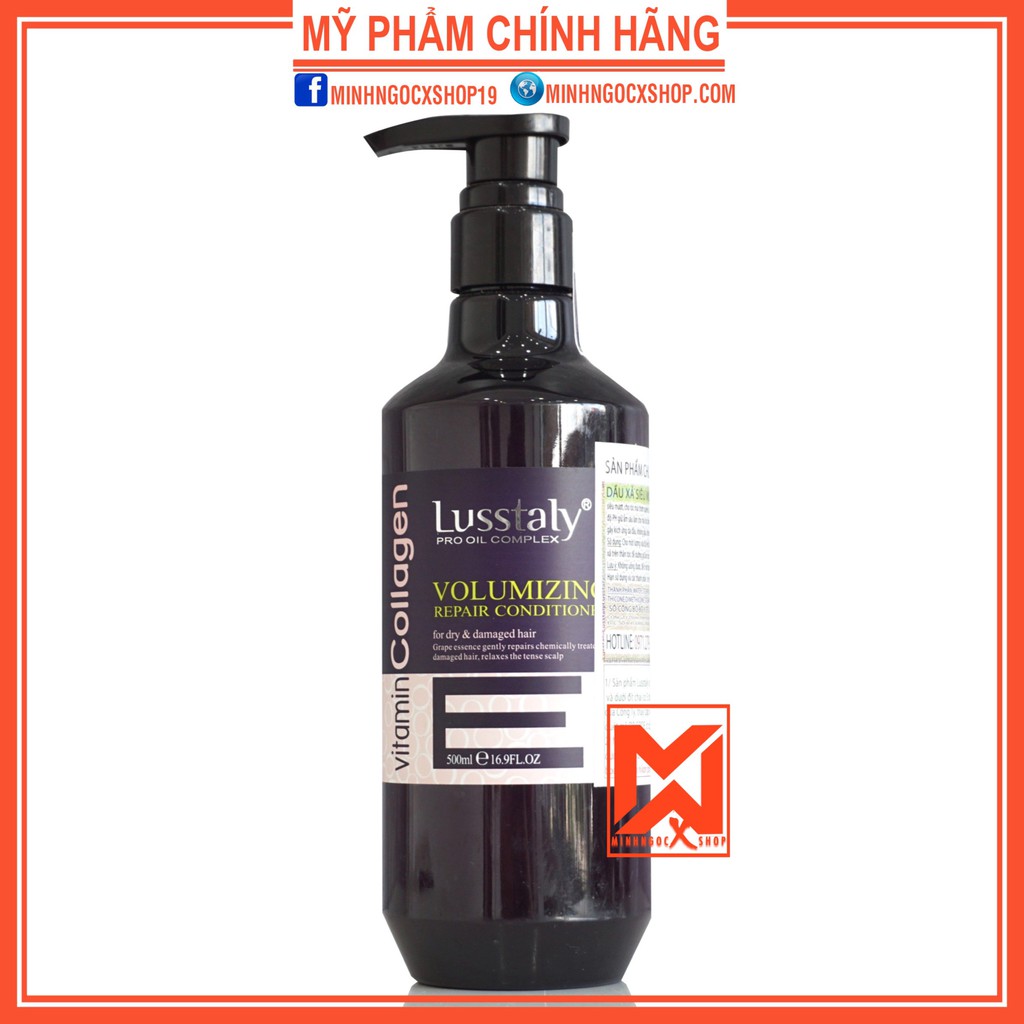 Dầu xả LUSSTALY VITAMIN E 500ml phục hồi chống rụng không gàu ngứa