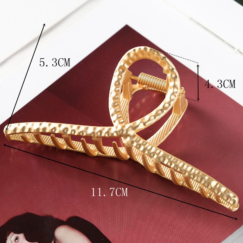 Kẹp tóc kim loại cỡ lỡn phong cách Hàn Quốc, kẹp càng cua kim loại hot trend