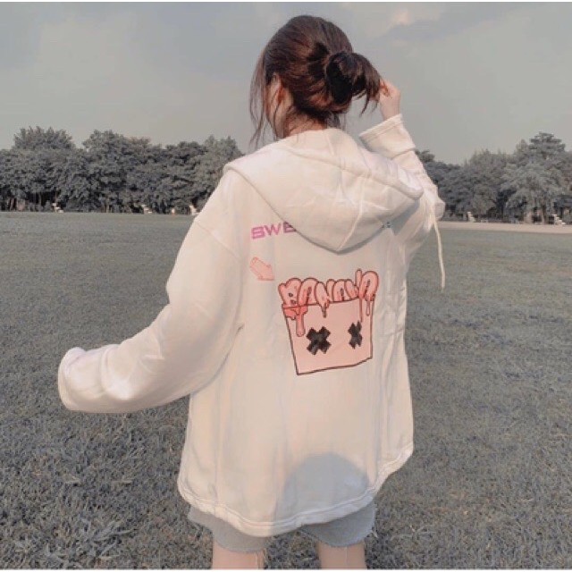 Áo khoác nỉ unsiex form rộng BANAWA nam nữ ulzzang Wind | BigBuy360 - bigbuy360.vn