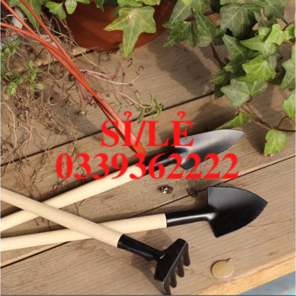 [ HAIANHSHOP ] Bộ dụng cụ làm vườn mini 3 món tiện dụng 18-22,5 cm Duashop &gt;