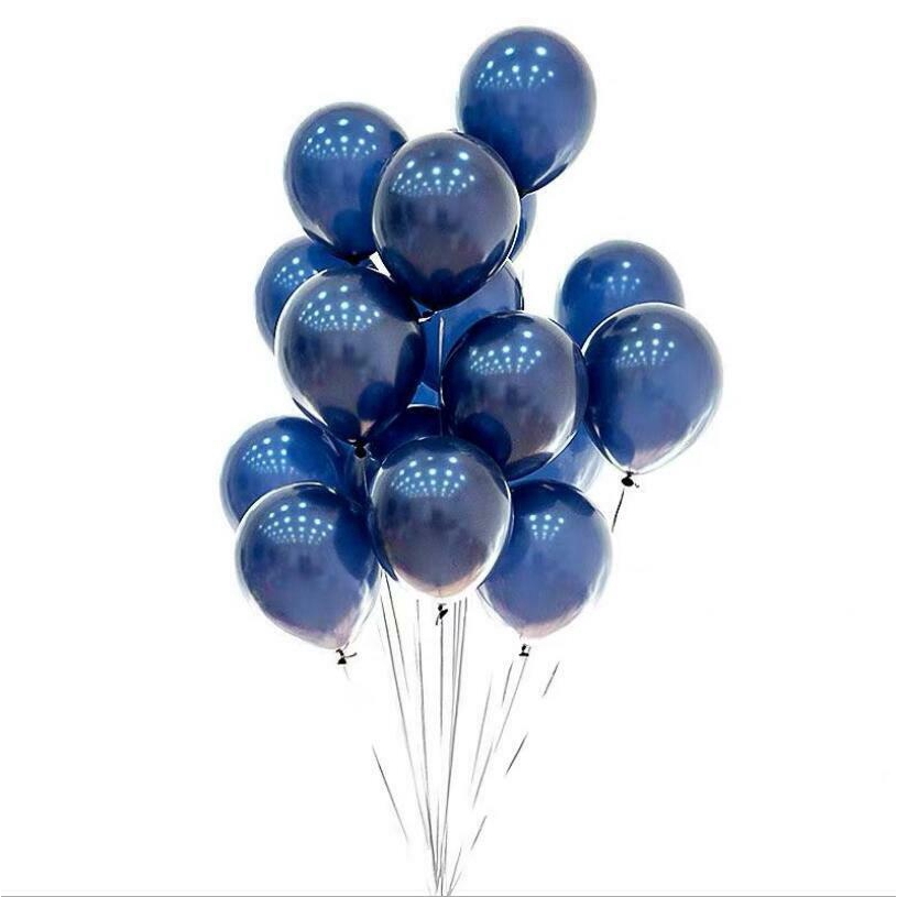 Bộ 10 bóng bay 12inch màu xanh dương chất lượng cao trang trí tiệc sinh nhật