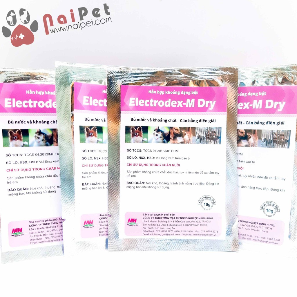 Hỗn Hợp Khoáng Dạng Bột Bù Nước Và Khoáng Chất Cân Bằng Điện Giải Electrodex-M Dry Gói 10g