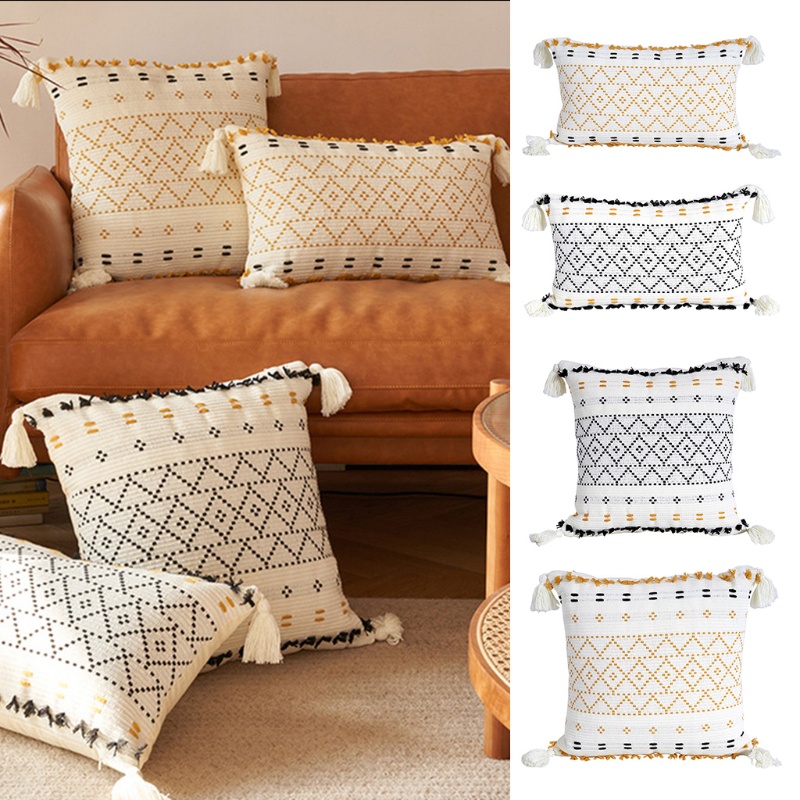 Vỏ Gối Sofa Trang Trí Họa Tiết Hình Học 45x45cm / 30x50cm