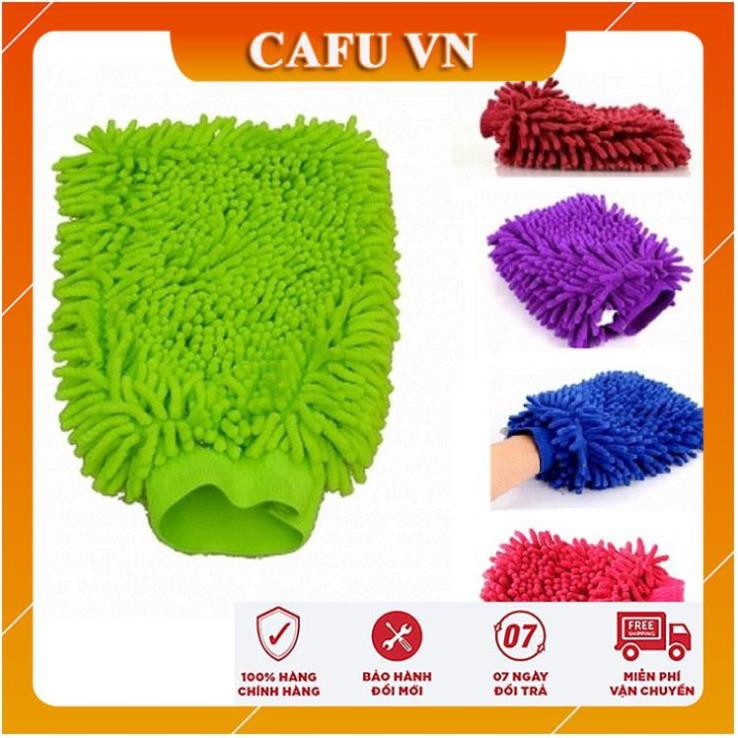 Bao tay lau rửa xe cho ô tô găng tay 2 mặt rửa xe máy, ô tô, lau dọn nội thất - CAFU VN
