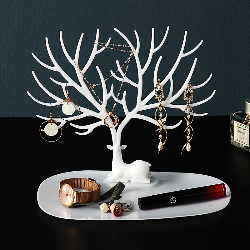Giá để đồ , treo móc chìa khoá để bàn - Giá để đồ hình hươu decor phòng siêu đẹp