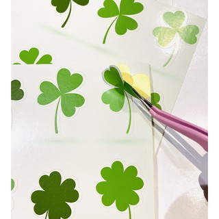 Set sticker cỏ 3 lá, 4 lá trang trí sổ