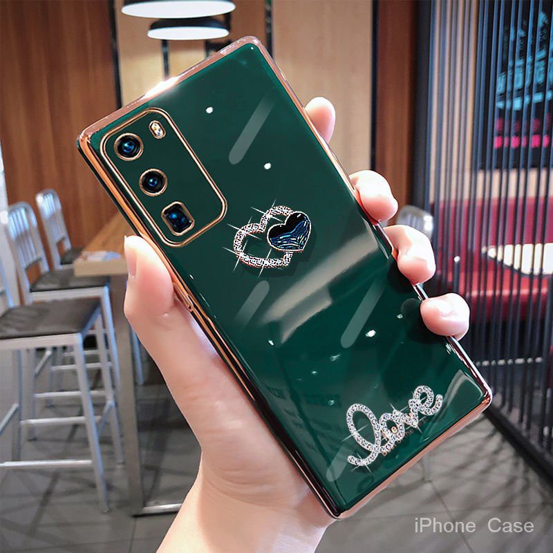 Ốp Điện Thoại Mạ Điện Họa Tiết Trái Tim Cho iPhone 7 8 Plus x Xsmax 11 12 13 14 Pro Max