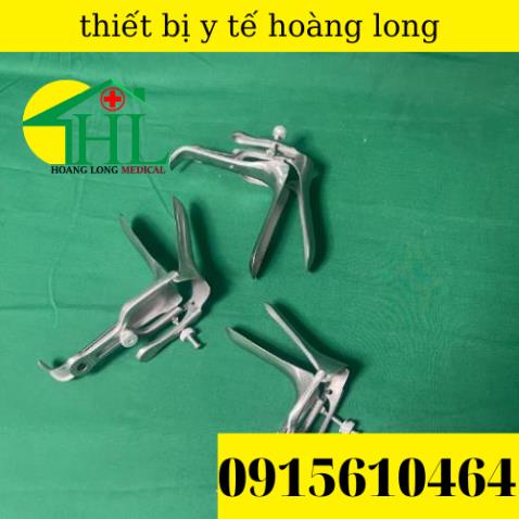 Mỏ vịt âm đạo inox loại 1 vít, 2 vít cỡ tiểu, cỡ trung dùng trong khám phụ khoa