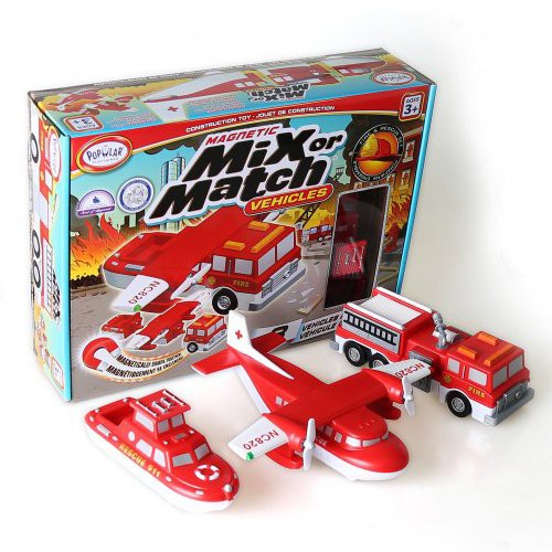 Bộ Xếp Hình Nam Châm Phương Tiện Cứu Hỏa & Cứu Hộ POPULAR - 60317