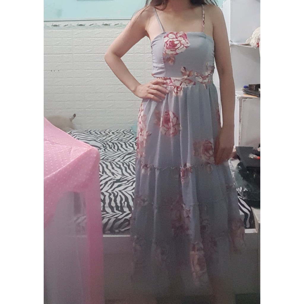 Thanh lý đầm hoa size S dưới 48kg