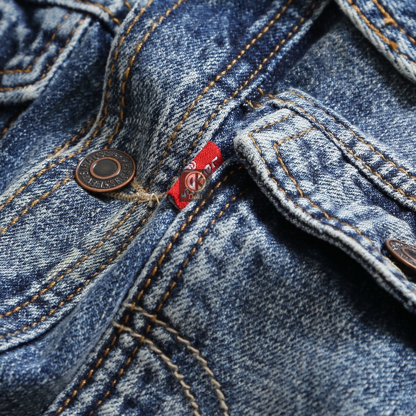 Áo Khoác Jean Nam Xuất Dư Cao Cấp Xanh Dương ôm dáng, chất vải đẹp Xuất Cambodia