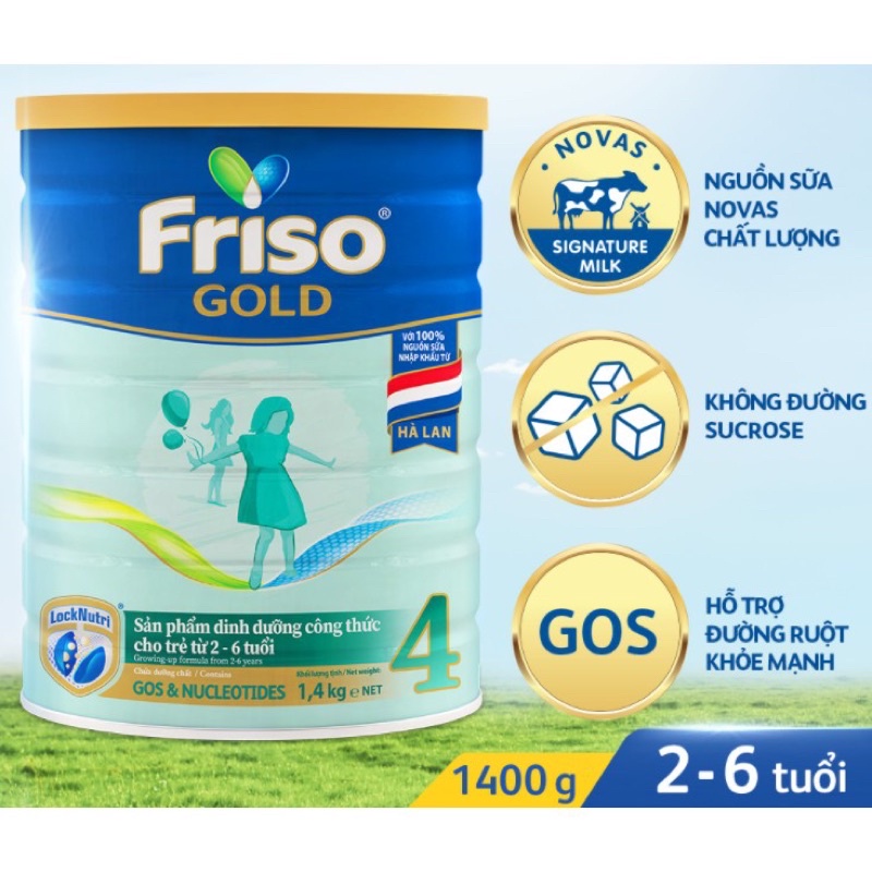 Sữa bột Friso Gold 4 1.4kg (cho bé trên 2 tuổi)