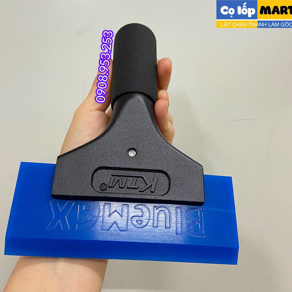 Cây gạt dán phim/kính KTM lưỡi Bluemax tay cầm nhôm đúc nhiều loại - Cao cấp