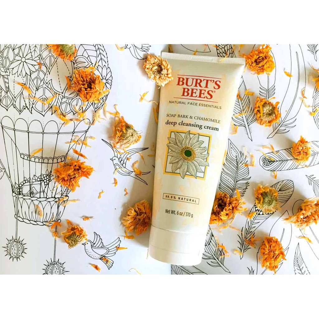 Sữa rửa mặt hoa Cúc Burt’s Bees Soap Bark & Chamomile Deep Cleansing Cream 170g Burts Bee