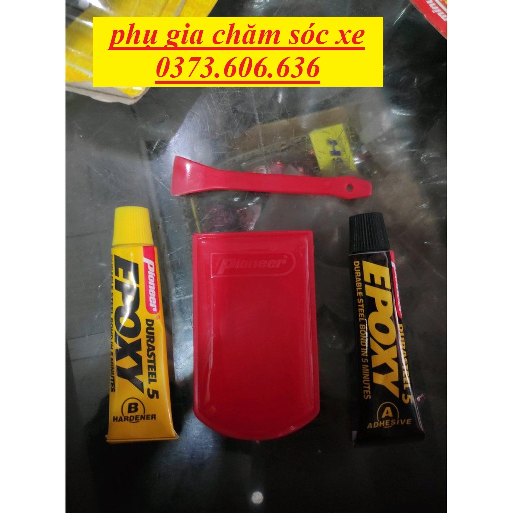 Keo Dán AB 2 Thành Phần Kim Loại Đa Năng Chịu Nhiệt Cao Trên 300ĐộC Pioneer Durasteel 5 Epoxy 35G chính hãng