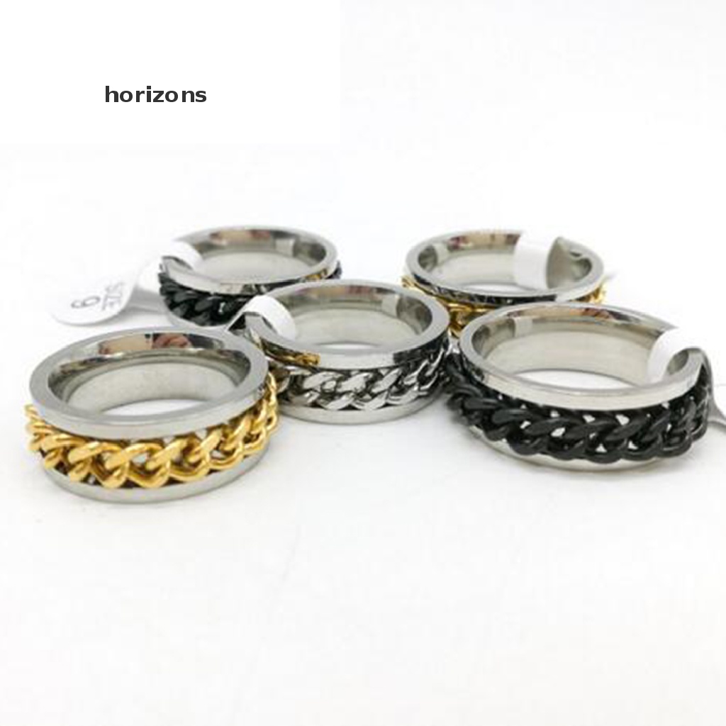 [horizons] Nhẫn Xoay Bằng Thép Cho Nam Và Nữ