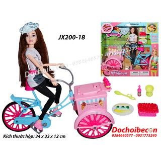 Búp bê Barbie có khớp (FuQier) – Xe bán kem JX200-18