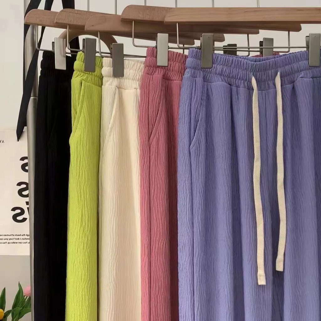 Quần Dài Nữ Ống Rộng Lưng Cao Thời Trang Hàn Quốc Xinh Xắn