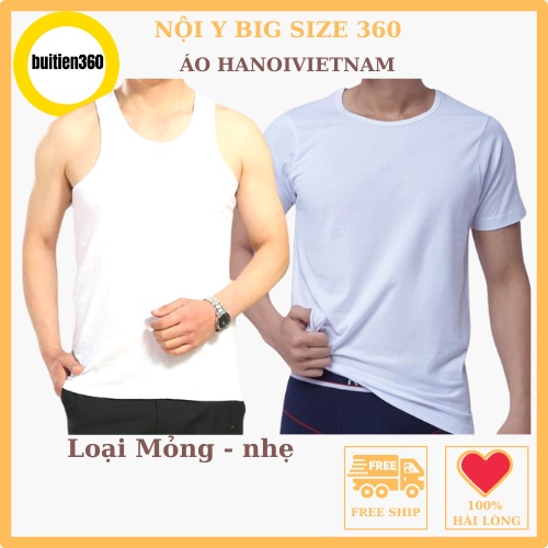 Aó thun Lót Nam HANOIVIETNAM  3 lỗ không tay sát nách cộc tay mặc tập gym tập thể thao mỏng nhẹ thoáng mát