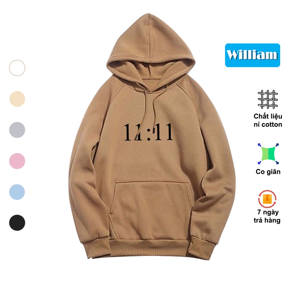 Áo hoodie nam nữ in hình cặp số mang ý nghĩa đặc biệt, chất nỉ bông dày dặn, in Pet cao cấp William - DS227