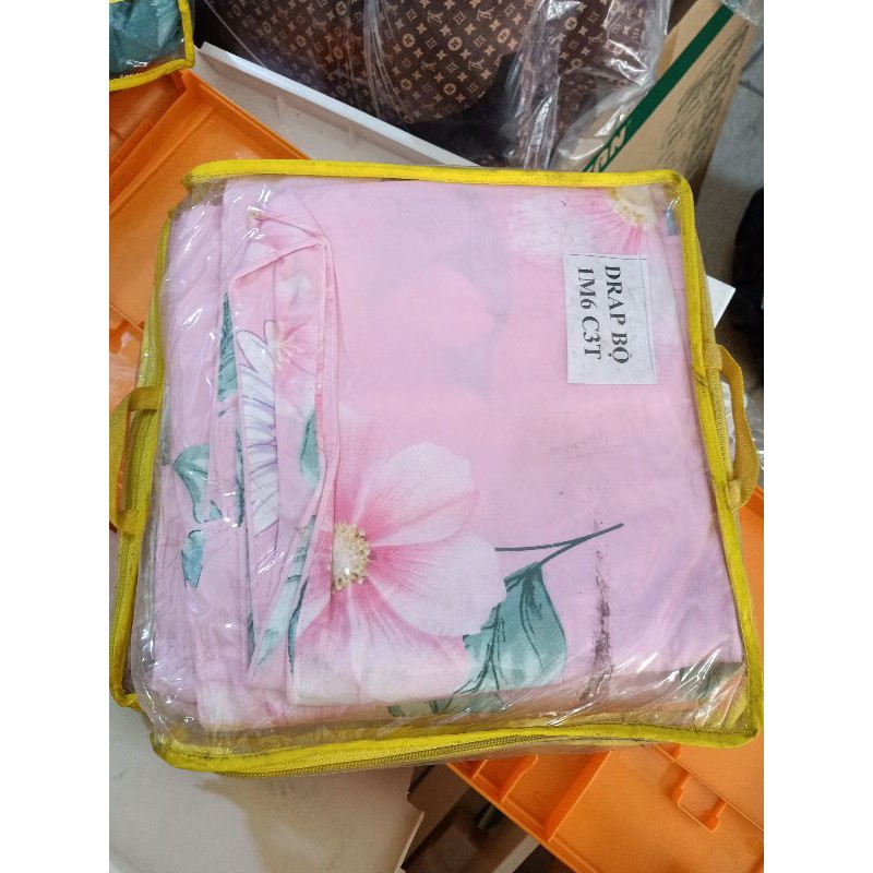 DRAP bộ 1m6 nệm cao, nệm lò xo COTTON HÀN QUỐC - kèm HÌNH THẬT TỰ CHỤP