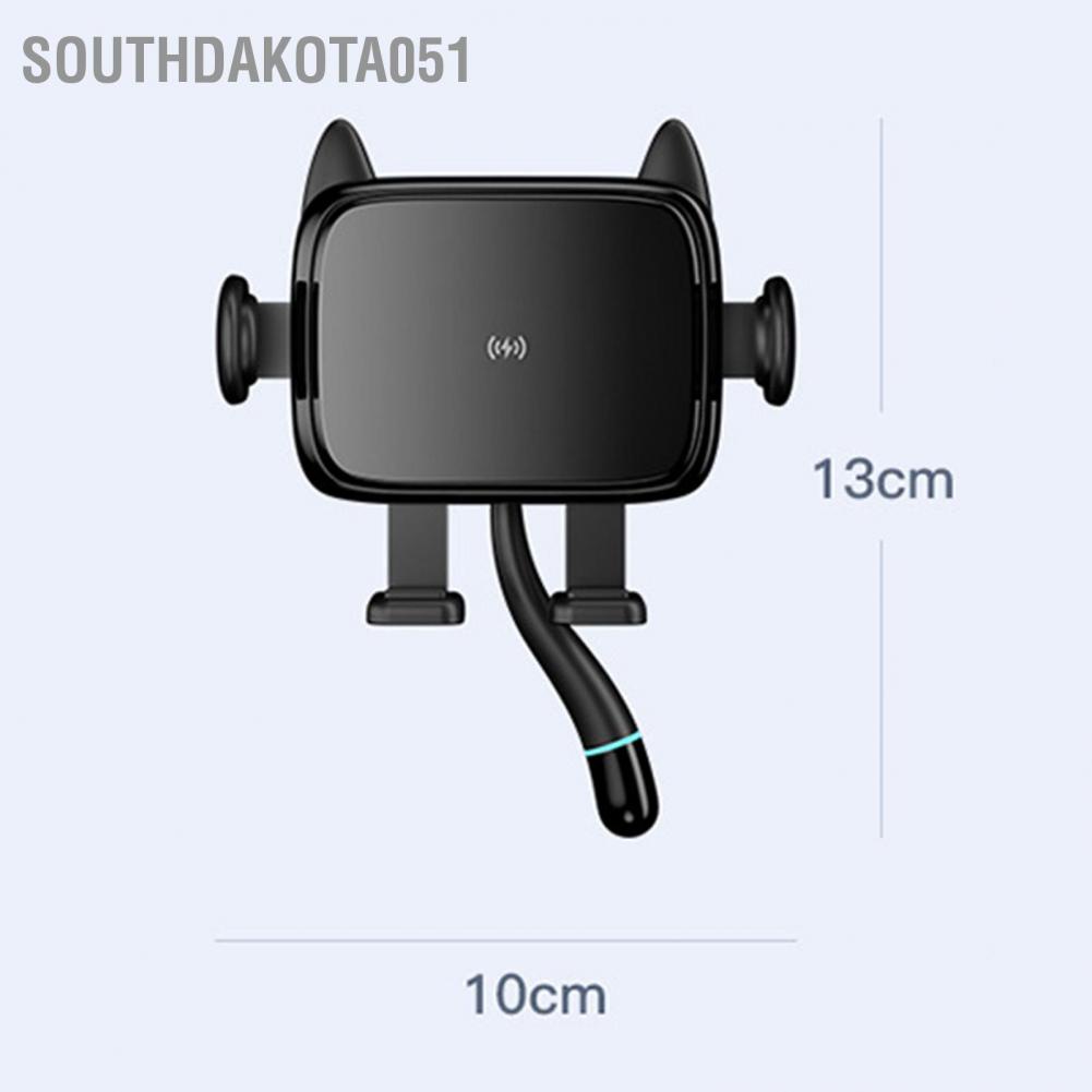 Hàng Sẵn Giá đỡ điện thoại trên ô tô 2 trong 1 sạc không dây 15W Kẹp tự cho Bảng điều khiển Thông gió【Southdakota051】