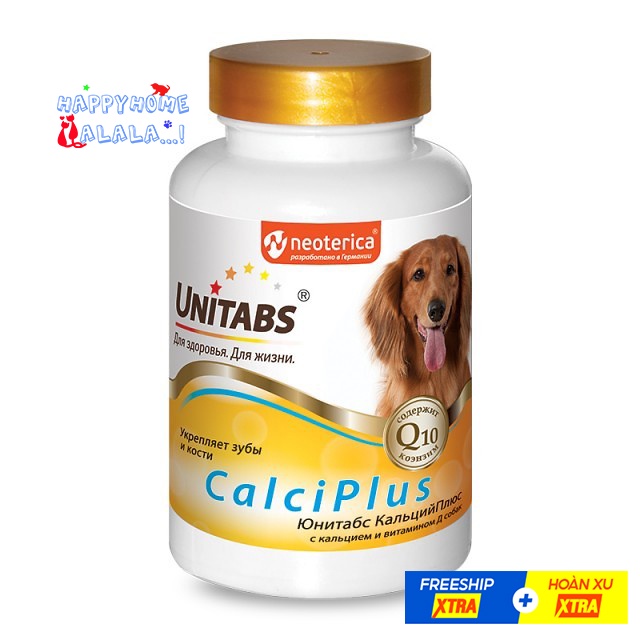 Unitabs CalciPlus bổ sung canxi và vitamin D cho chó mèo